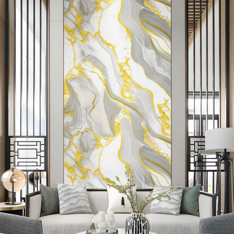 Gilded marble wall sticker